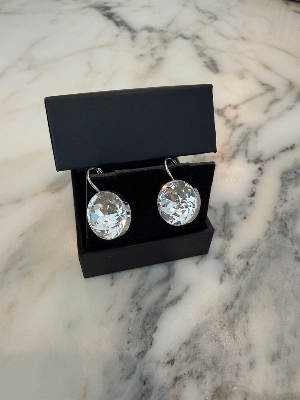 Swarovski Bella Drop Leverback Crystal Earrings - Picture 5 of 6